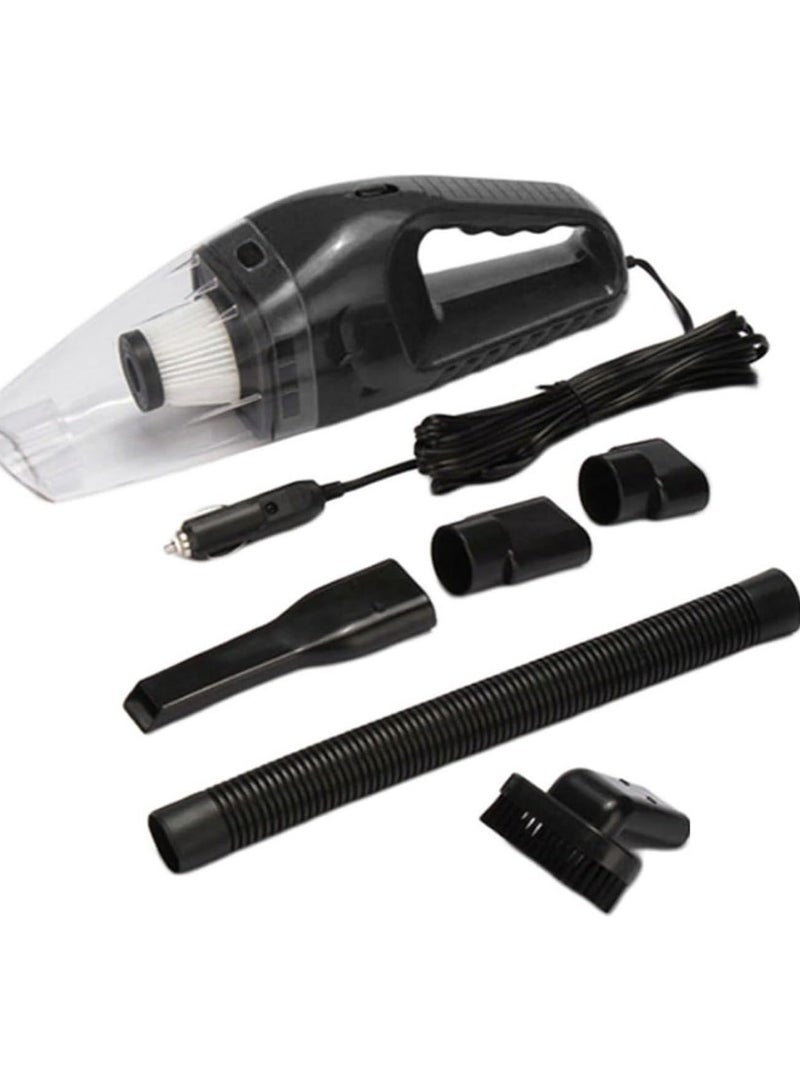 مكنسة كهربائية محمولة للسيارة لتنظيف الأماكن الرطبة والجافة (أسود، 12 فولت 120 وات) - Image 1