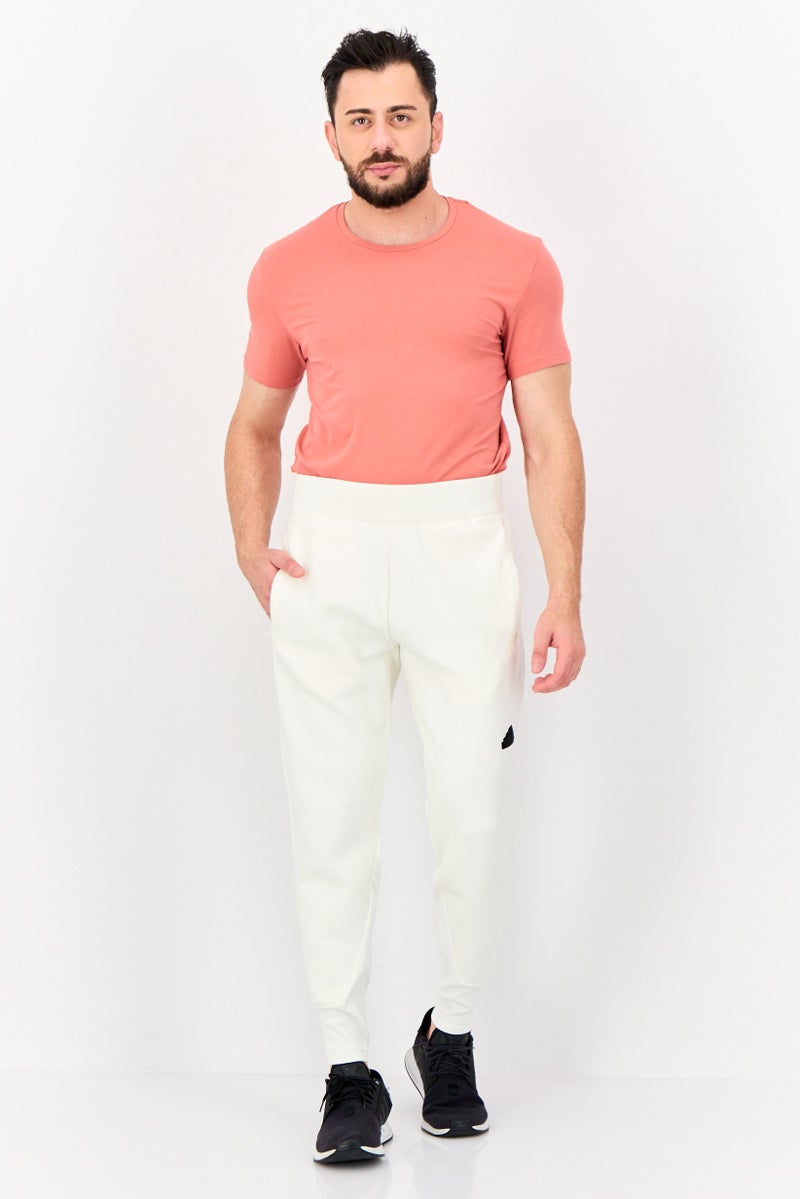 Adidas Men Regular Fit Outdoor Sweatpants, Off-White - Image 2