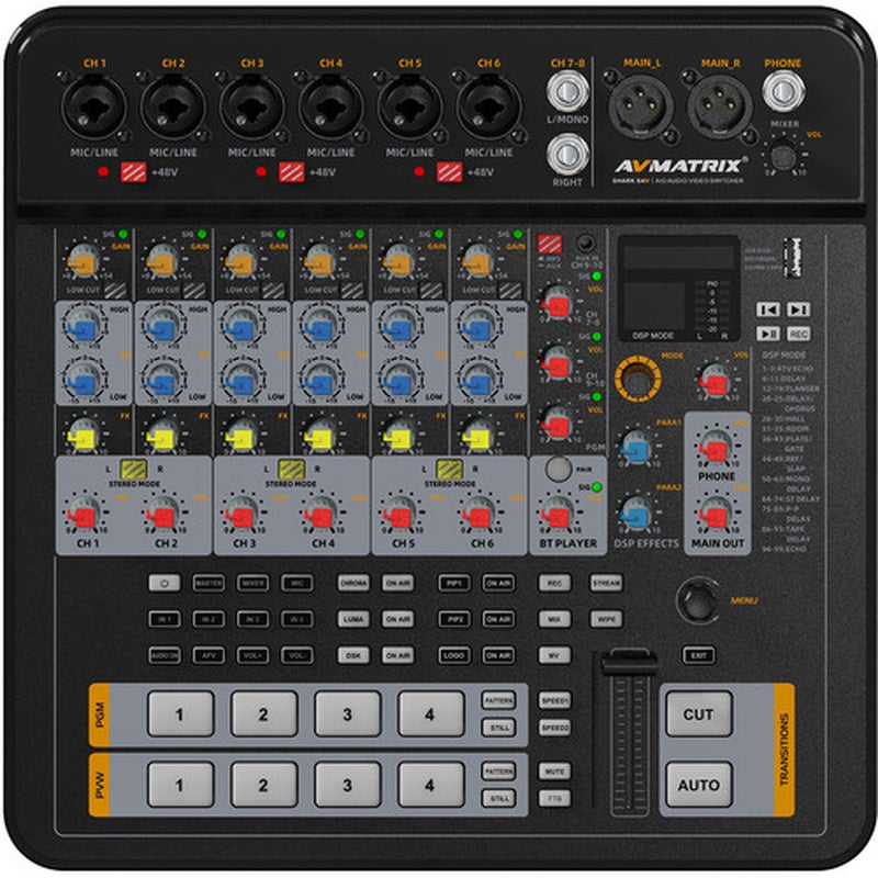 AVMATRIX SHARK S4M All-In-One 4-Ch SDI Audio & Video Switcher - Image 1