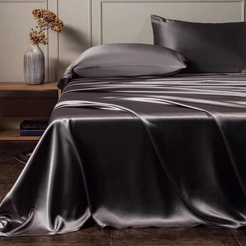 ROSEWARD 100% Mulberry Silk Pillowcase for Hair and Skin Made in USA  22 Momme Silk Pillow Case King with Zipper  Hypoallergenic  Anti Acne  1pc King Size 20""x36"" (King  Slate Grey) - Image 2