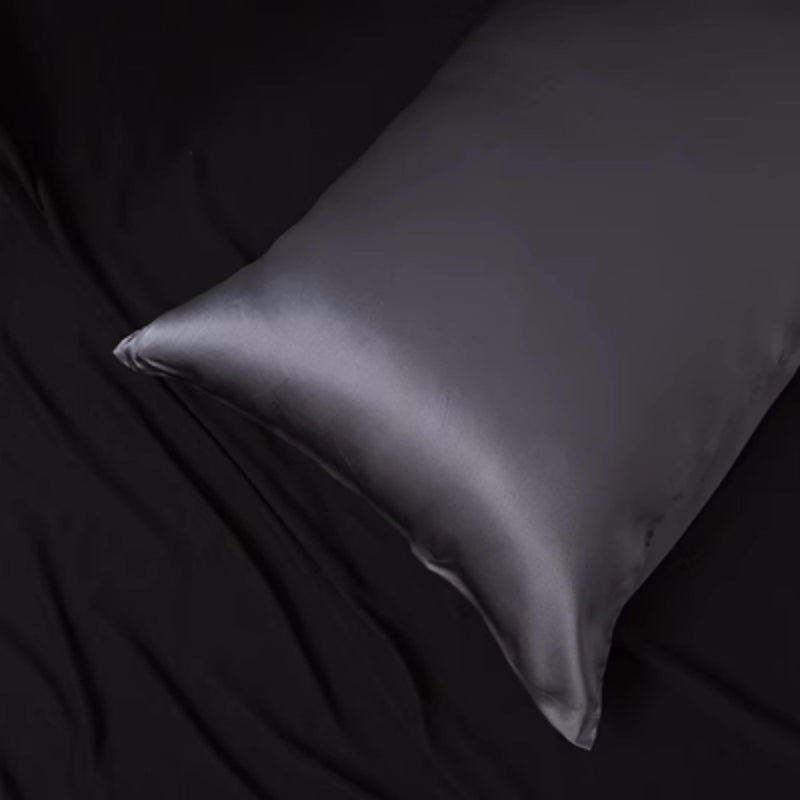 ROSEWARD 100% Mulberry Silk Pillowcase for Hair and Skin Made in USA  22 Momme Silk Pillow Case King with Zipper  Hypoallergenic  Anti Acne  1pc King Size 20""x36"" (King  Slate Grey) - Image 4
