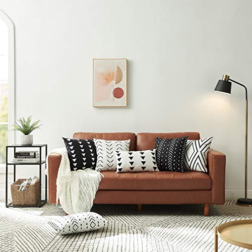 Nestinco Set of 2 Boho Pillow Covers 16 x 16 inches White Square Pillow Covers with Black Arrows Print Polyester Blend Decorative Throw Pillow Covers Sofa Cushion Cases - Image 5