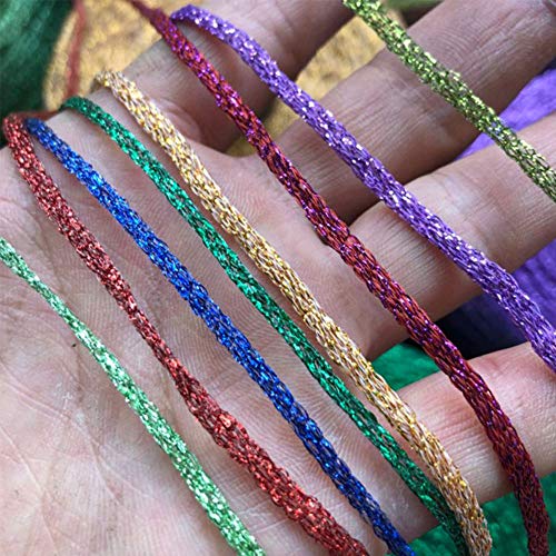 Clisil DIY Gold Yellow Lurex Thread - Shining Glitter Sparkle Metal Yarn for Crochet, Knitting, Sweater, Scarf, Bag & Accessory - Image 5
