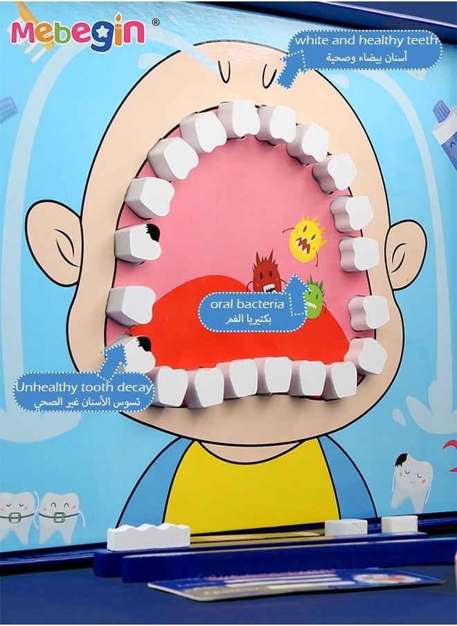 MEBEGIN 31 PCS Wooden Kids Pretend Play Doctor Toys Dentist Medical Kit Play Set Educational Preschool Toys  - Image 4