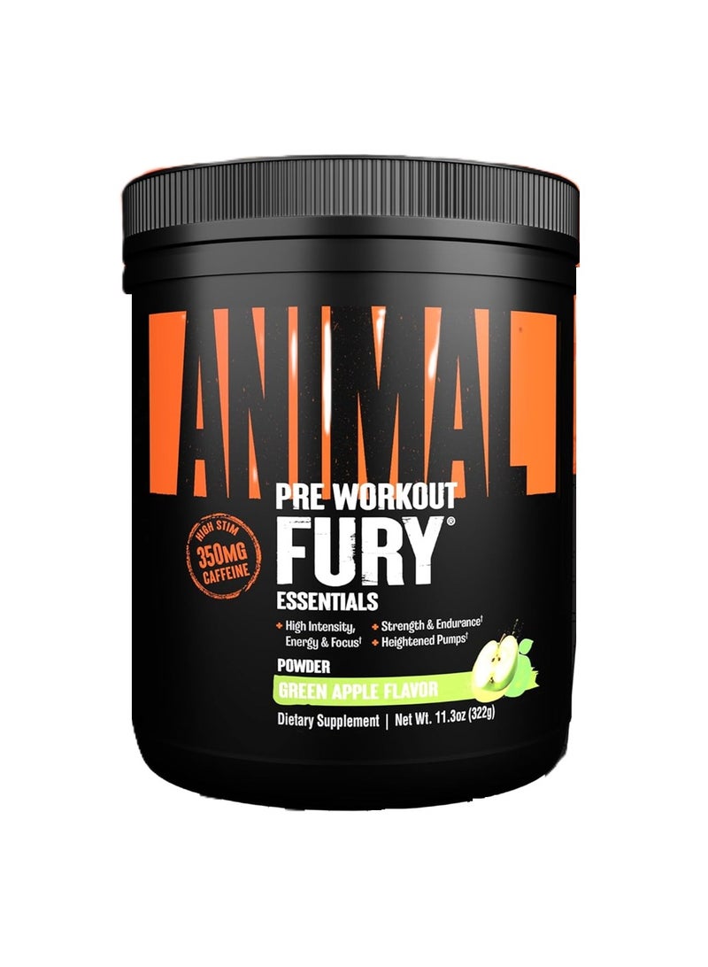 ANIMAL FURY PRE WORKOUT - GREEN APPLE - 322G  - Image 1
