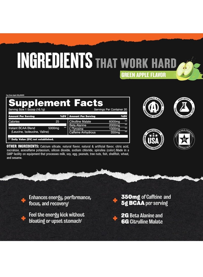 ANIMAL FURY PRE WORKOUT - GREEN APPLE - 322G  - Image 3