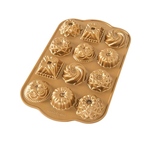 Nordic Ware Bundt Charms 12 Cup Gold
