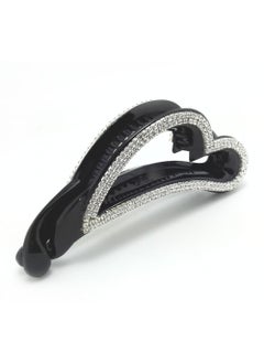 Noble Brilliant Heartshaped Banana Hair Clip 1 PCSH08Black
