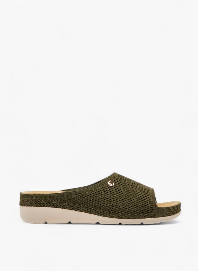 Le Confort Flyknit Textured Slip-On Comfort Sandals