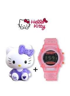 Children's toy figure of Hello Kitty and watch