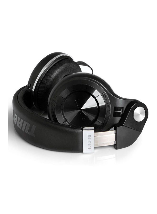 NIBEMINENT T2+ Wireless Bluetooth Headphones With FM Radio/MicroSD Card Slot/Microphone Black  - Image 2