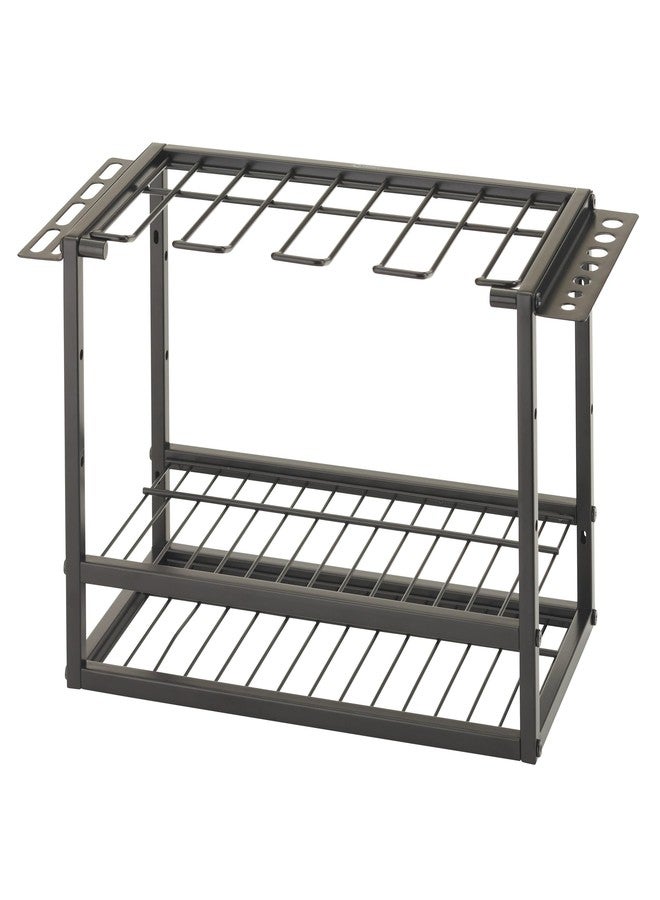 ترينيتي منظم أدوات كهربائية TRINITY ذو 4 حجرات مع أرفف، سعة 140 رطل، مثبت على الحائط أو سطح العمل، أسود - Image 2