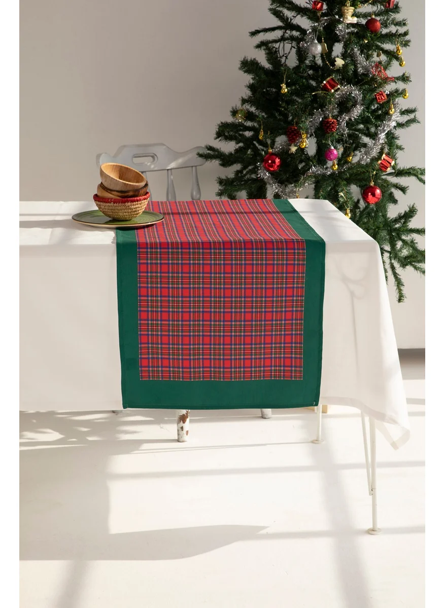 Ays Home New Year Gingham Green Red Runner