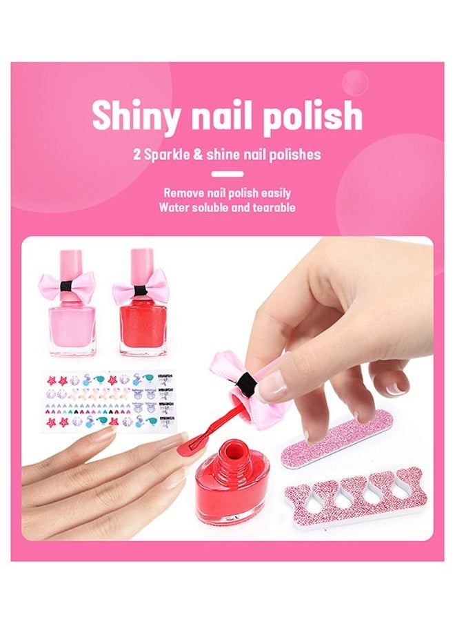YelaJoy Kids Makeup Kit for Girls, Real Makeup Kit for Kids, Washable Makeup Kit Toys for Little Girls Child Pretend Play Makeup for 4 5 6 7 Years Old Birthday Gifts Toys  - Image 4