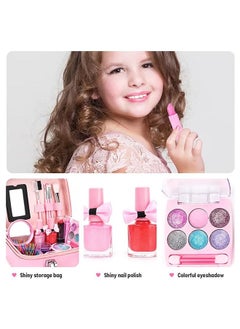 YelaJoy Kids Makeup Kit for Girls, Real Makeup Kit for Kids, Washable Makeup Kit Toys for Little Girls Child Pretend Play Makeup for 4 5 6 7 Years Old Birthday Gifts Toys  - Image 2