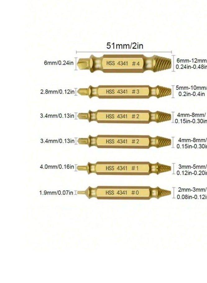 Tool set for removing damaged and stubborn screws, 6 sizes - Image 4