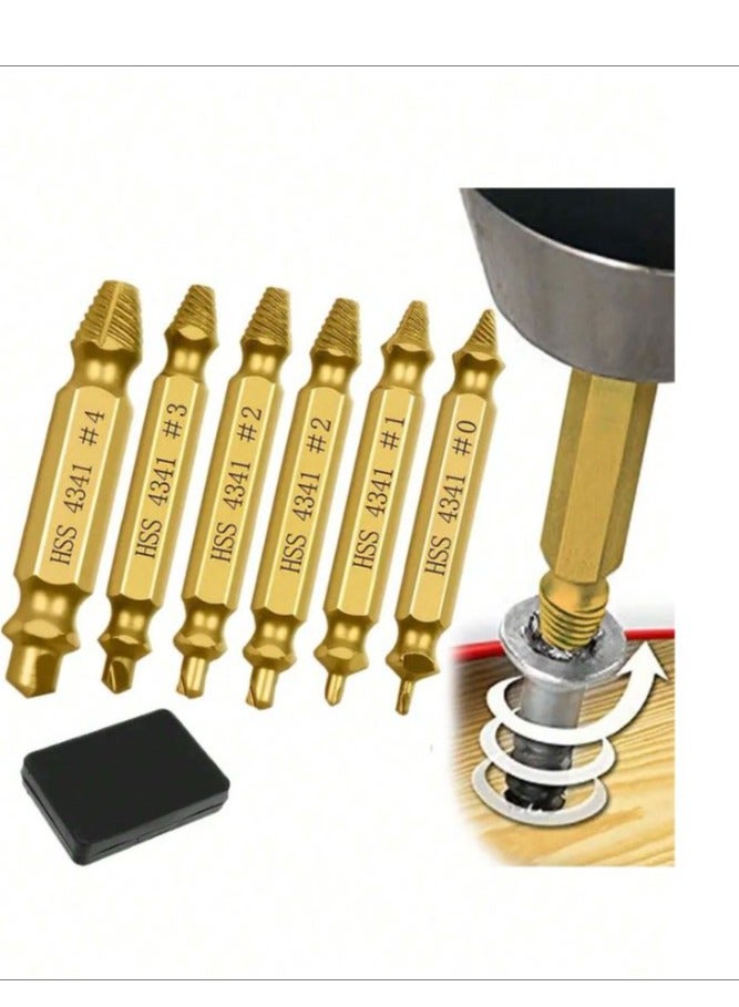 Tool set for removing damaged and stubborn screws, 6 sizes - Image 1