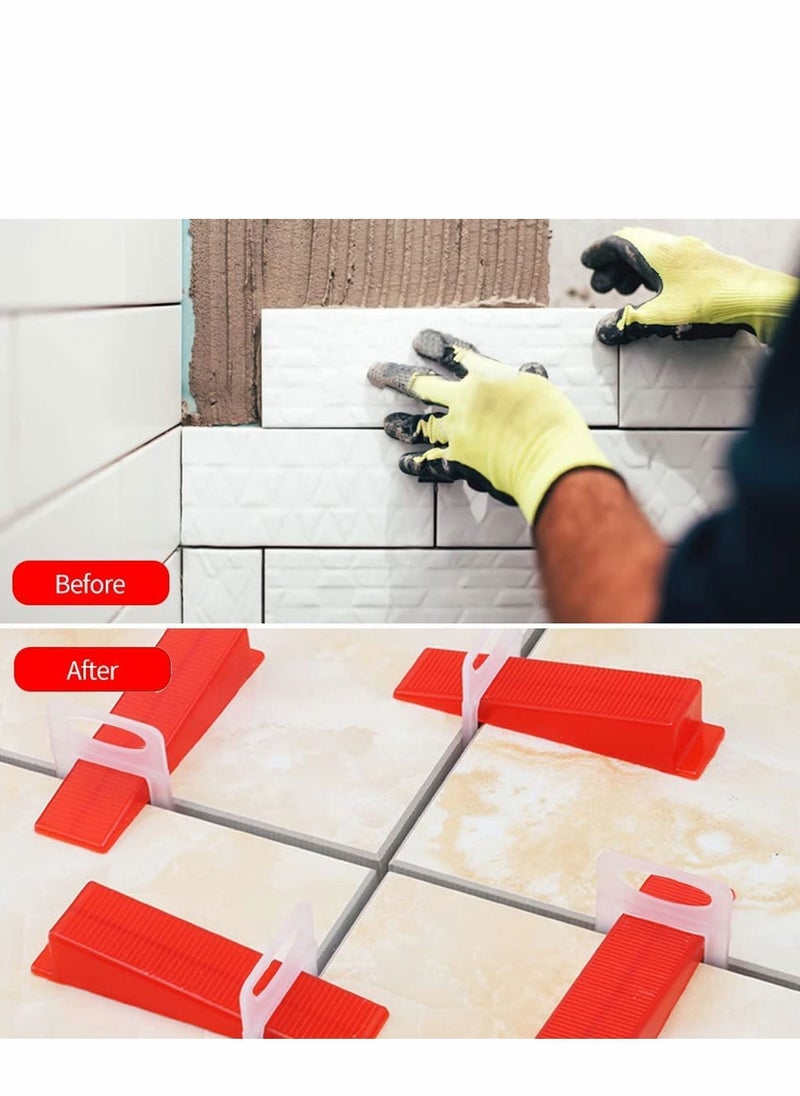 Y&D - 500 Pack Tile Leveling System Clips DIY Tiles Leveler Spacers Reusable Tools for Professional Ceramic Stone and Installation 3mm - Image 1