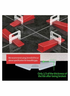 Y&D 500 Pack Tile Leveling System Clips DIY Tiles Leveler Spacers Reusable Tools for Professional Ceramic Stone and Installation 3mm  - Image 2