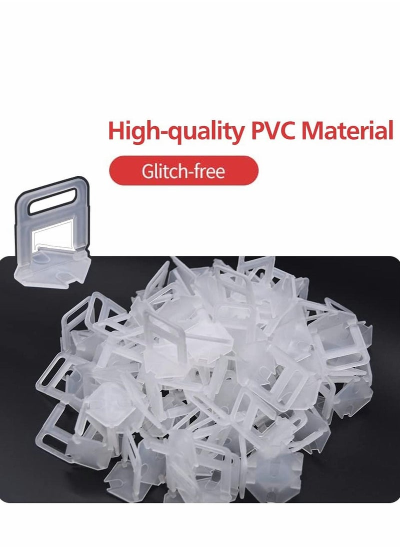 Y&D - 500 Pack Tile Leveling System Clips DIY Tiles Leveler Spacers Reusable Tools for Professional Ceramic Stone and Installation 3mm - Image 1