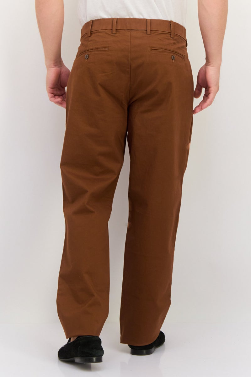 GAP Men Straight Fit Solid Chino Pants, Brown - Image 2