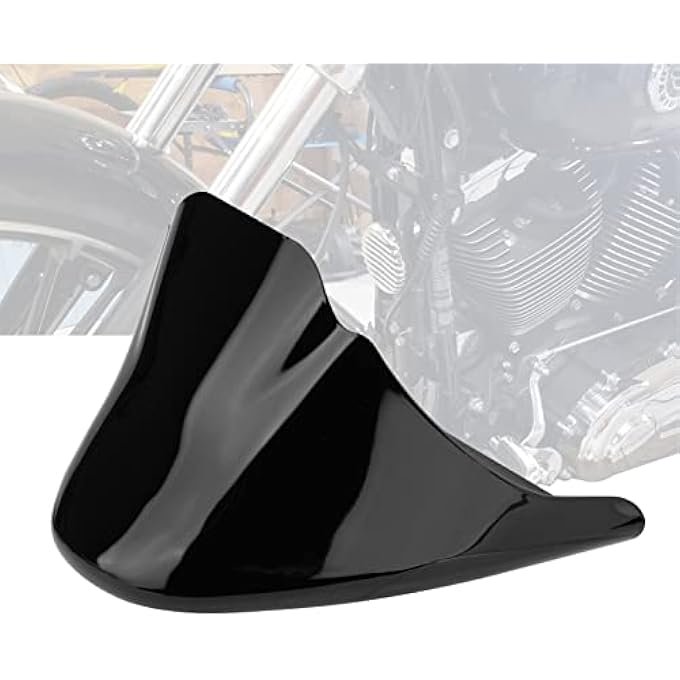 VG MOTO Motorcycle Front Spoiler Chin Fairing Lower Mudguard Air Dam Glossy Black Cover with Mounting Bracket Replacement for Harley Sportster Iron XL 883 XL1200 2004-2014 - Image 2