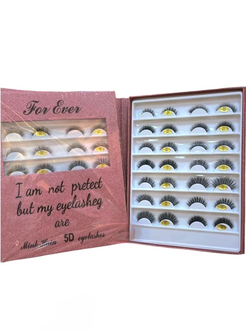 ForEver LookBook 14 Pairs of 5D Double Layered Natural Soft False Eyelashes