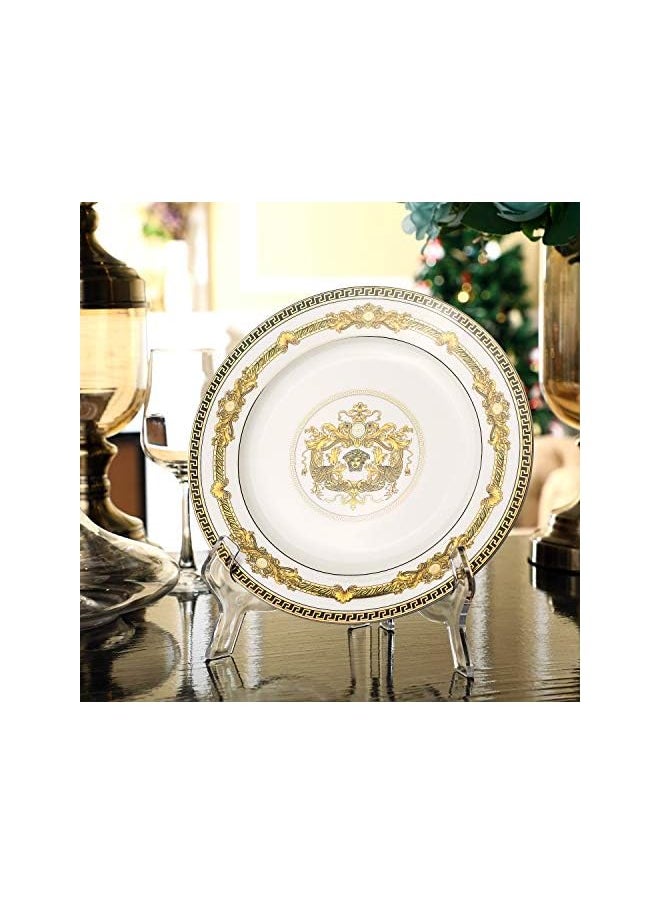 The Bros 2 Pieces, 9.8 Inches Clear Acrylic Easels Display Stands/Plate Stands for Display Photos Holder Picture Frames or Other Items at Weddings, Birthdays, Home Decoration, Tables  - Image 5