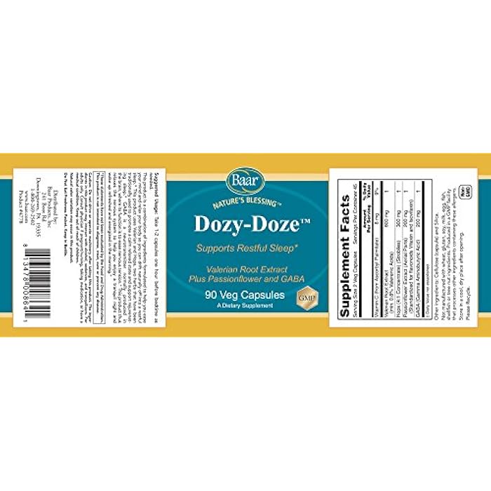 Baar Dozy-Doze, 90 Vegetarian Capsules - Image 2