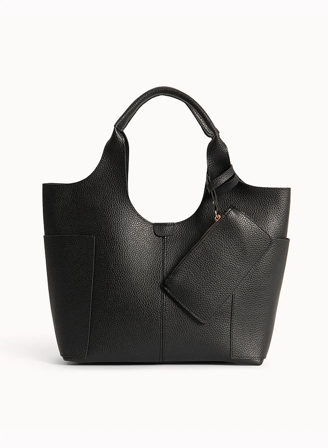 Wecre8 Black Spacious Tote Bag