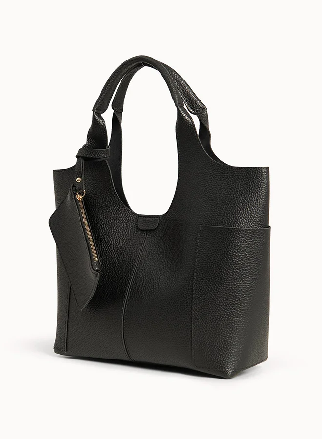 Wecre8 Black Spacious Tote Bag