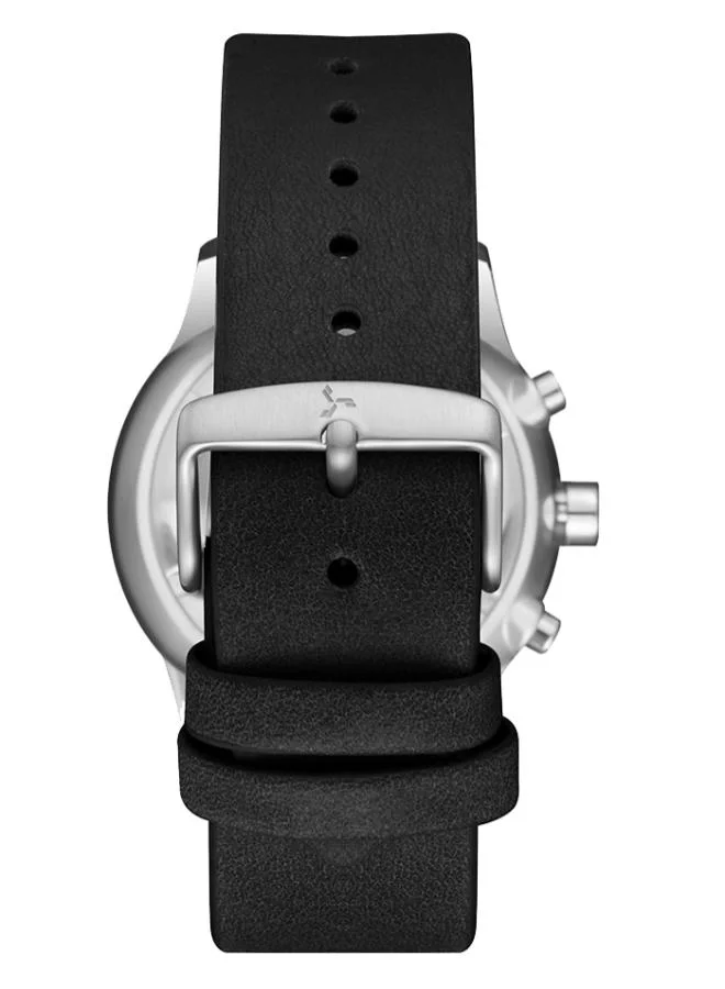 تورنيدو Men's Leather Multi Function Watch T24108-SLBB - 42.4 mm