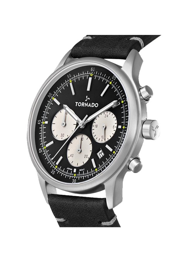 TORNADO Men's Leather Multi Function Watch T24108-SLBB - 42.4 mm - Image 5