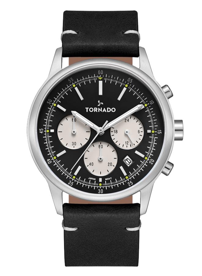 TORNADO Men's Leather Multi Function Watch T24108-SLBB - 42.4 mm - Image 1