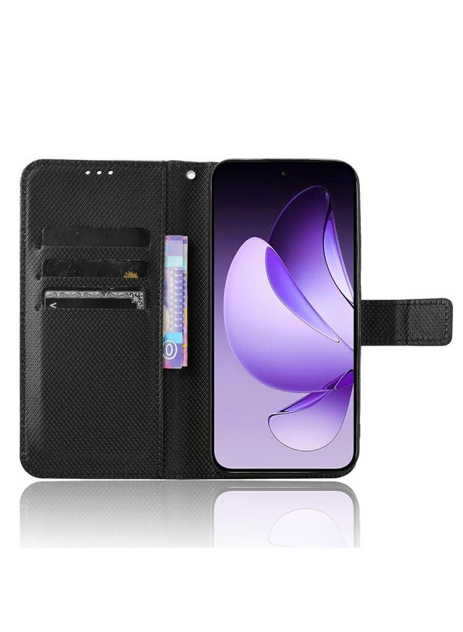 erorex Case For OPPO Reno13 5G Global Diamond Texture Leather Phone Case - Image 4