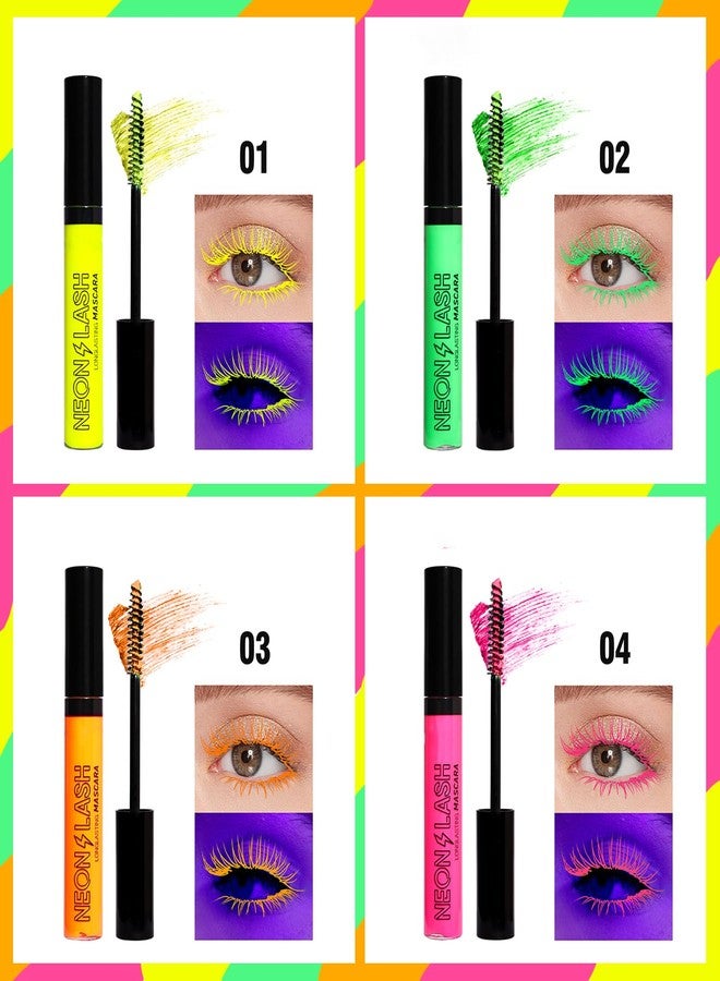 Mrettick 6 Colors Matte Liquid Mascara Set Colorful UV Neon Mascara Pencil Pigmented Waterproof Smudgeproof Long Lasting Eye Liner Xmas Christmas Festival Makeup Gift Kit for Women - Image 2