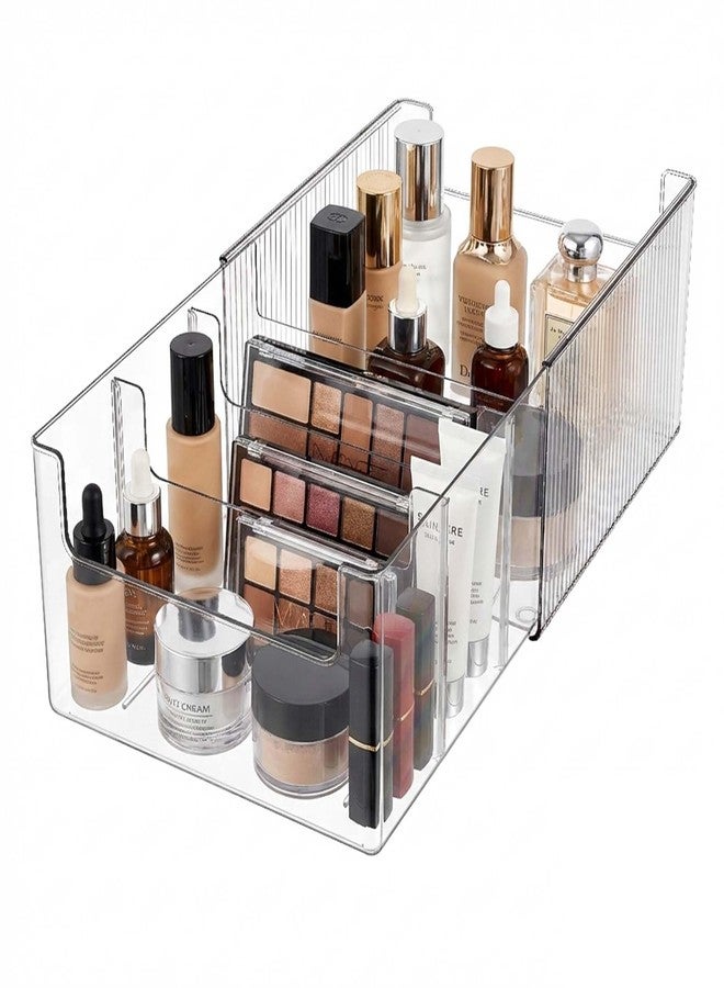 JessLab Pull-Out Makeup Organizer, Cosmetic Storage for Dresser Countertop and Bathroom Vanity, Clear Storage Box for Kitchen Laundry Room, 1 Piece - Image 1