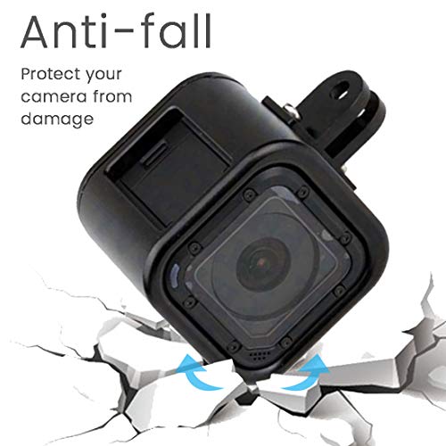 HAIFT CNC Aluminum Alloy Housing Sport Camera Shell Box Frame Mount Prevent Overheating Case for GoPro Hero 5 Session/Hero 4 Session(Black) - Image 4
