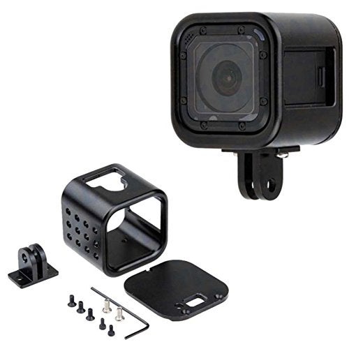 HAIFT CNC Aluminum Alloy Housing Sport Camera Shell Box Frame Mount Prevent Overheating Case for GoPro Hero 5 Session/Hero 4 Session(Black) - Image 1
