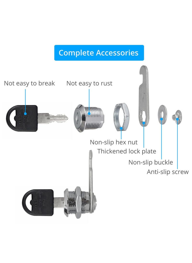 SANMUGEED - 20mm Cam Lock, Cupboard Cabinet Door Locks, Drawer Cabinet Locking Security Mailbox Lock Cabinet Drawer Cupboard Cam Lock Letter Box Locks - Image 1