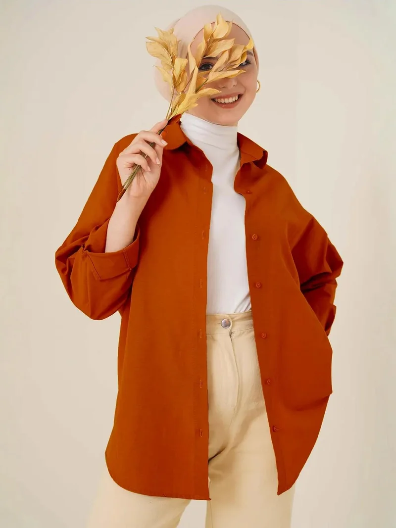 BIG DART BDART Relaxed Fit Poplin Shirt with Button Closure