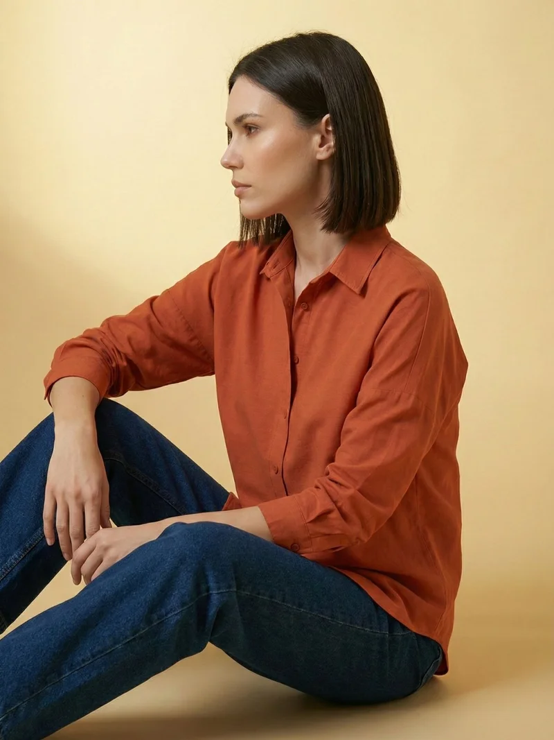 BIG DART BDART Relaxed Fit Poplin Shirt with Button Closure