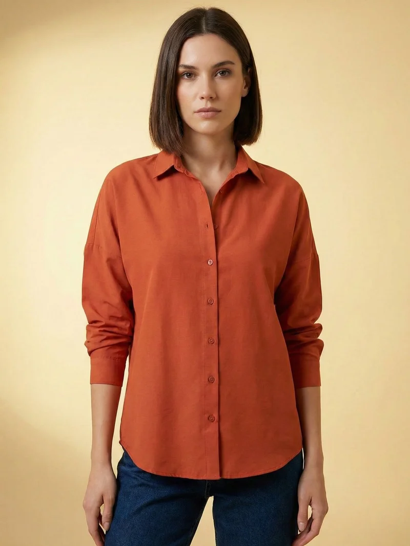 BIG DART BDART Relaxed Fit Poplin Shirt with Button Closure
