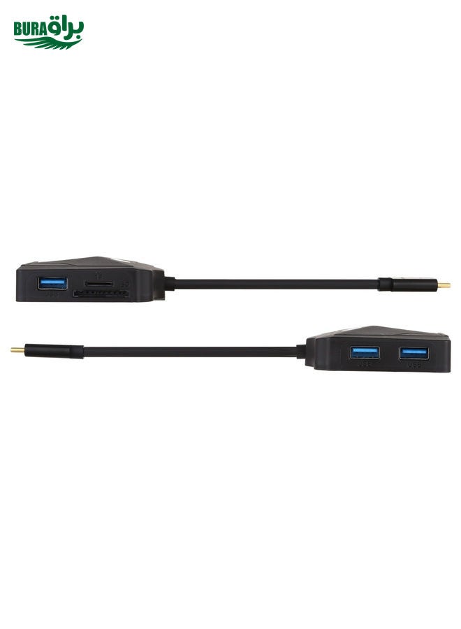 V178B USB-C / Type-C to USB 3.0 x 3 + USB-C / Type-C + HDMI + Audio Port + SD / TF Card Reader Multi-function HUB Adapter