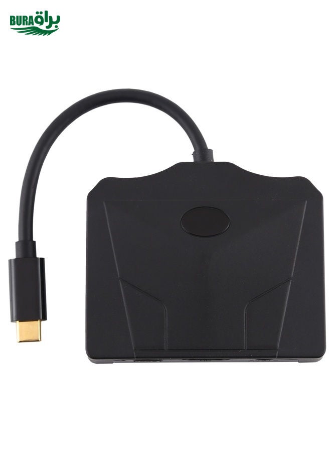 V178B USB-C / Type-C to USB 3.0 x 3 + USB-C / Type-C + HDMI + Audio Port + SD / TF Card Reader Multi-function HUB Adapter