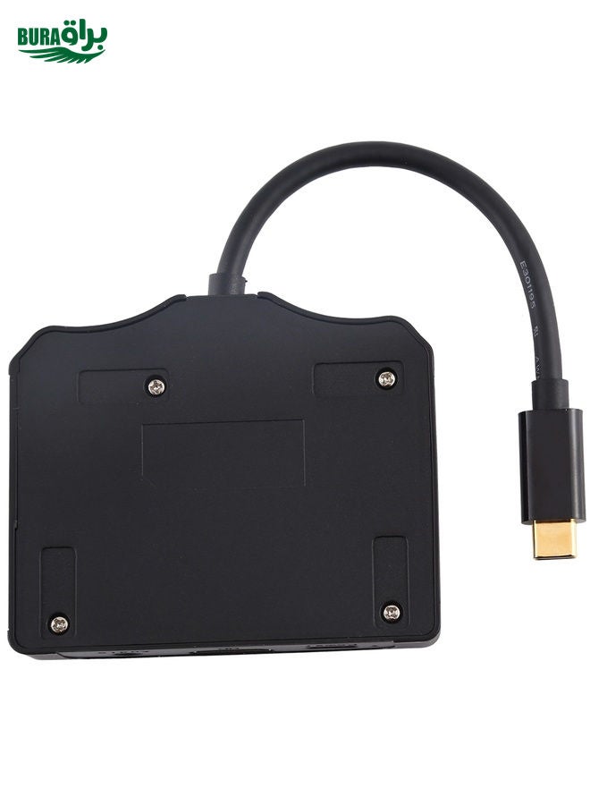 V178B USB-C / Type-C to USB 3.0 x 3 + USB-C / Type-C + HDMI + Audio Port + SD / TF Card Reader Multi-function HUB Adapter