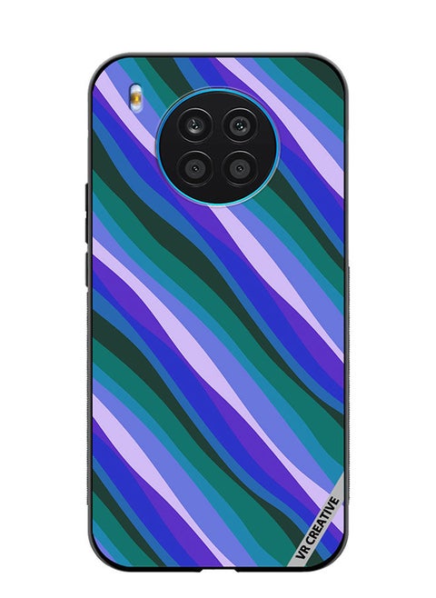 Protective Case Cover For Honor 50 Lite Colorful With Curved Lines Pattern Design Multicolour