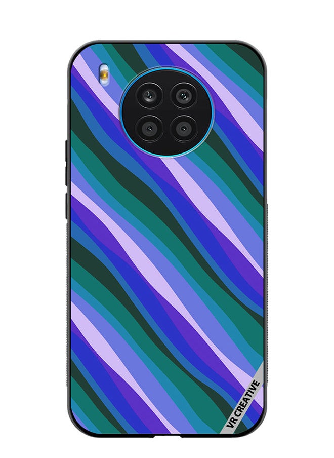 Protective Case Cover For Honor 50 Lite Colorful With Curved Lines Pattern Design Multicolour