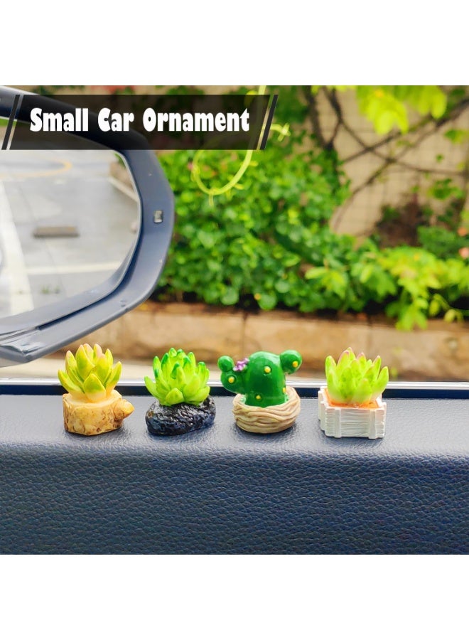 Bukela Succulents Ornament Dashboard Decorations, Cute Potted Plants Rear View Mirror Accessories Car Charms Interior, Dashboard Accessories Car Dash Decor Greenery for Center Screen - Image 4