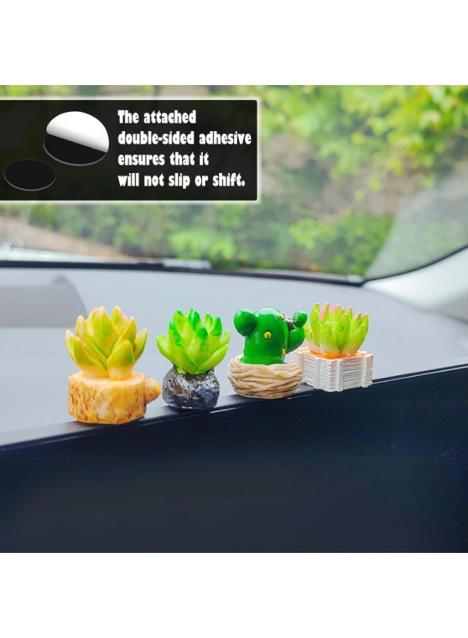 Bukela Succulents Ornament Dashboard Decorations, Cute Potted Plants Rear View Mirror Accessories Car Charms Interior, Dashboard Accessories Car Dash Decor Greenery for Center Screen - Image 5